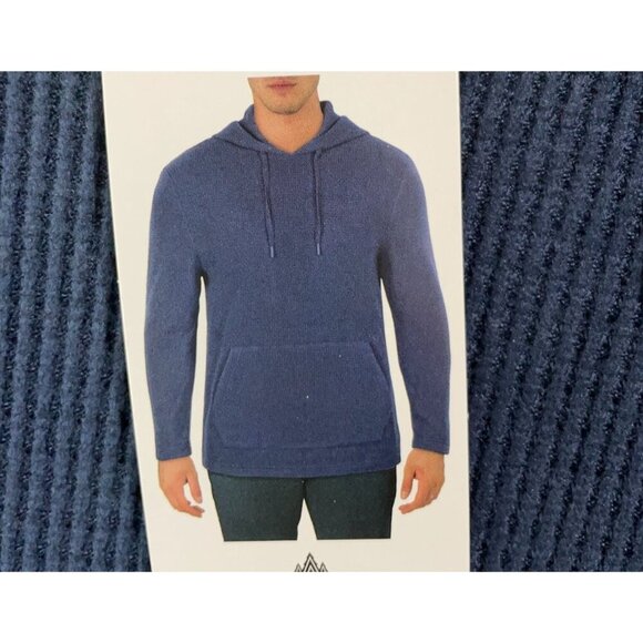 RAINFOREST Other - NEW Rainforest Men's S Navy Blue Waffle Knit Hooded Sweatshirt Pullover